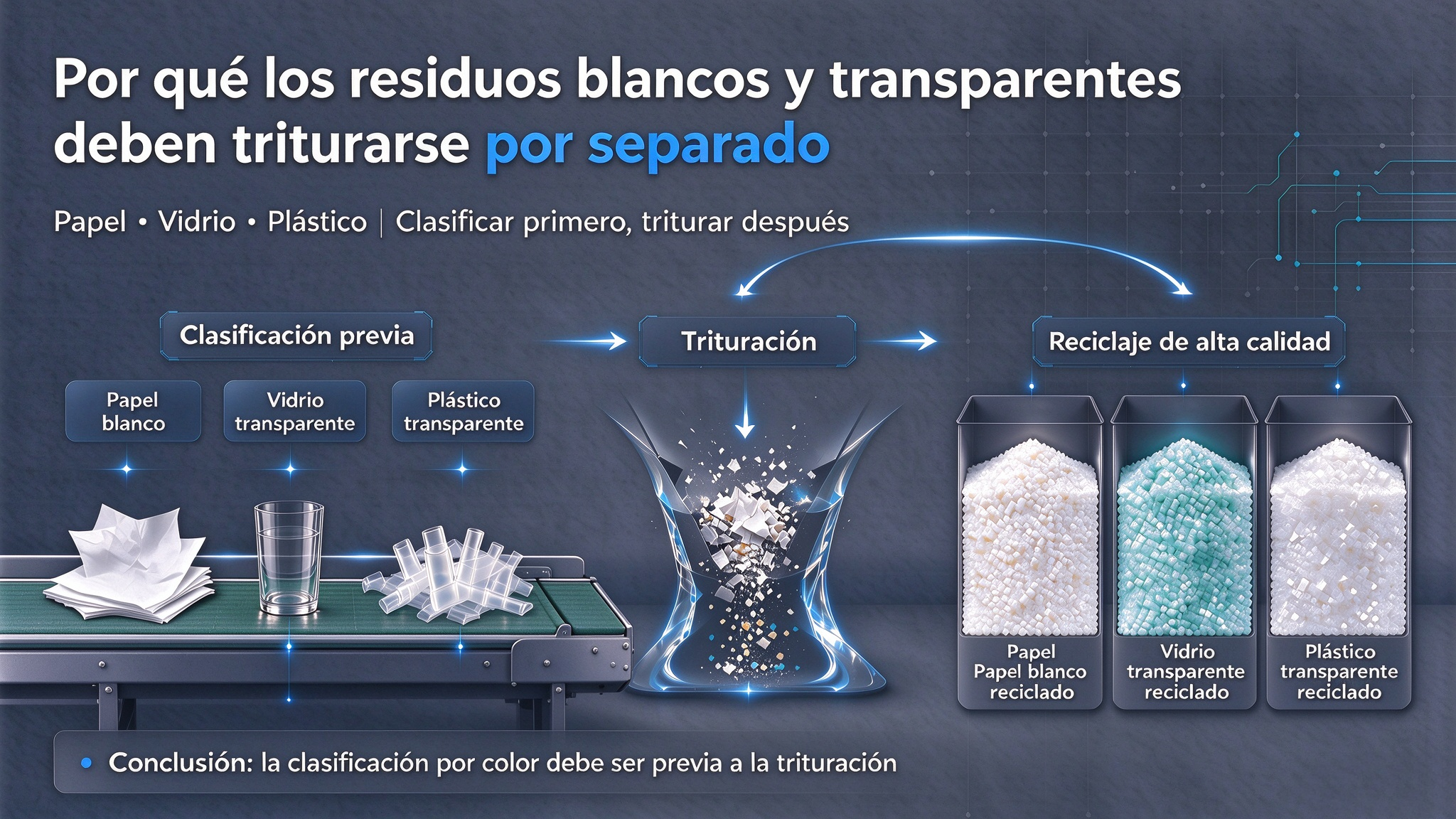 ¿Por qué conviene clasificar el papel, el vidrio y los plást